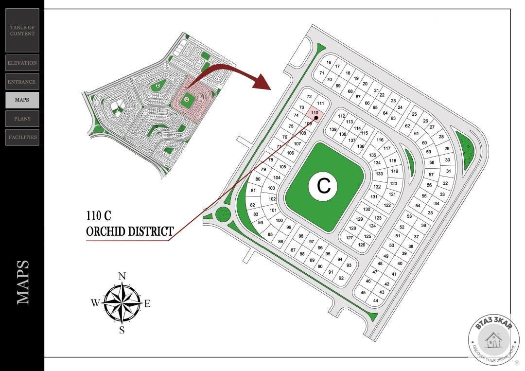 شقة في منطقه الاوركيد امام كومباوند بالم هيلز وماونتن فيو مباشرةً