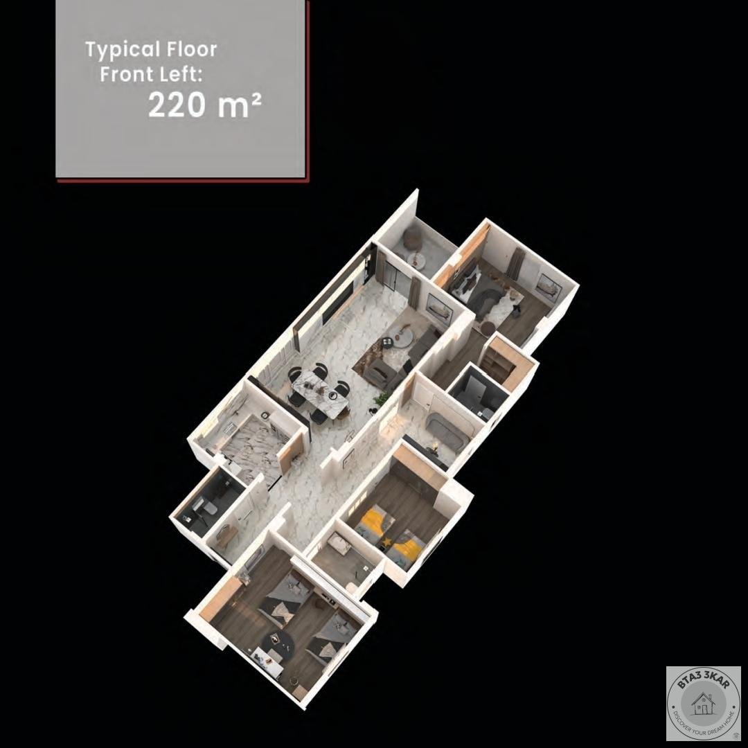 شقة دور متكرر باللوتس الشمالية امامي واجهة