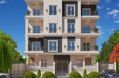 شقة 168م  دور متكرر أمامي بالنورث هاوس رابع صف من طريق السويس