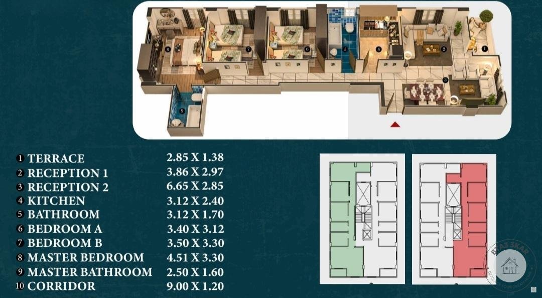 شقة في ميني كمباوند 155 م بمنطقة النورث هاوس فيو جاردن