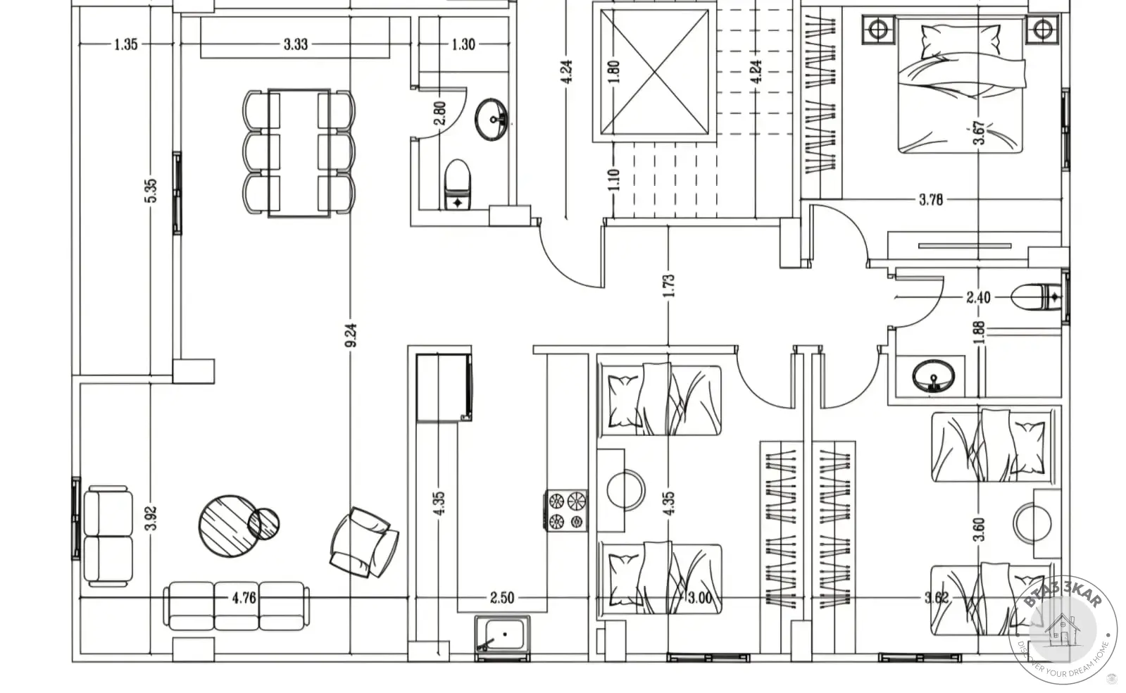 3-Bedroom Apartment for Sale, 175 m² – El Andalus, New Cairo