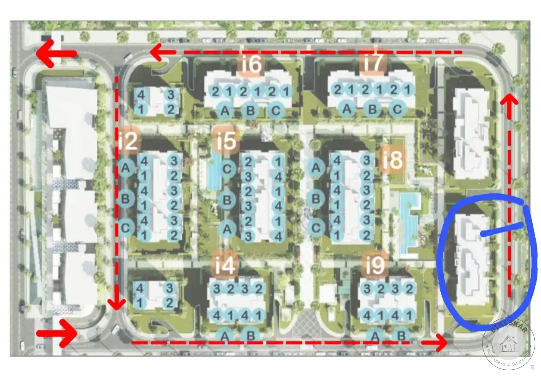 شقة 216 متر بكمبوند The icon residence 2