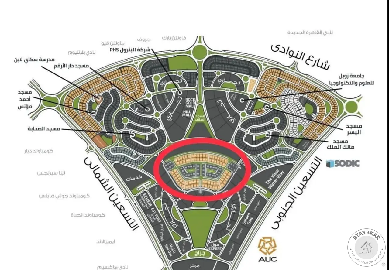 3-Bedroom Apartment for Sale, 180 m², 1st Floor – El Lotus, New Cairo